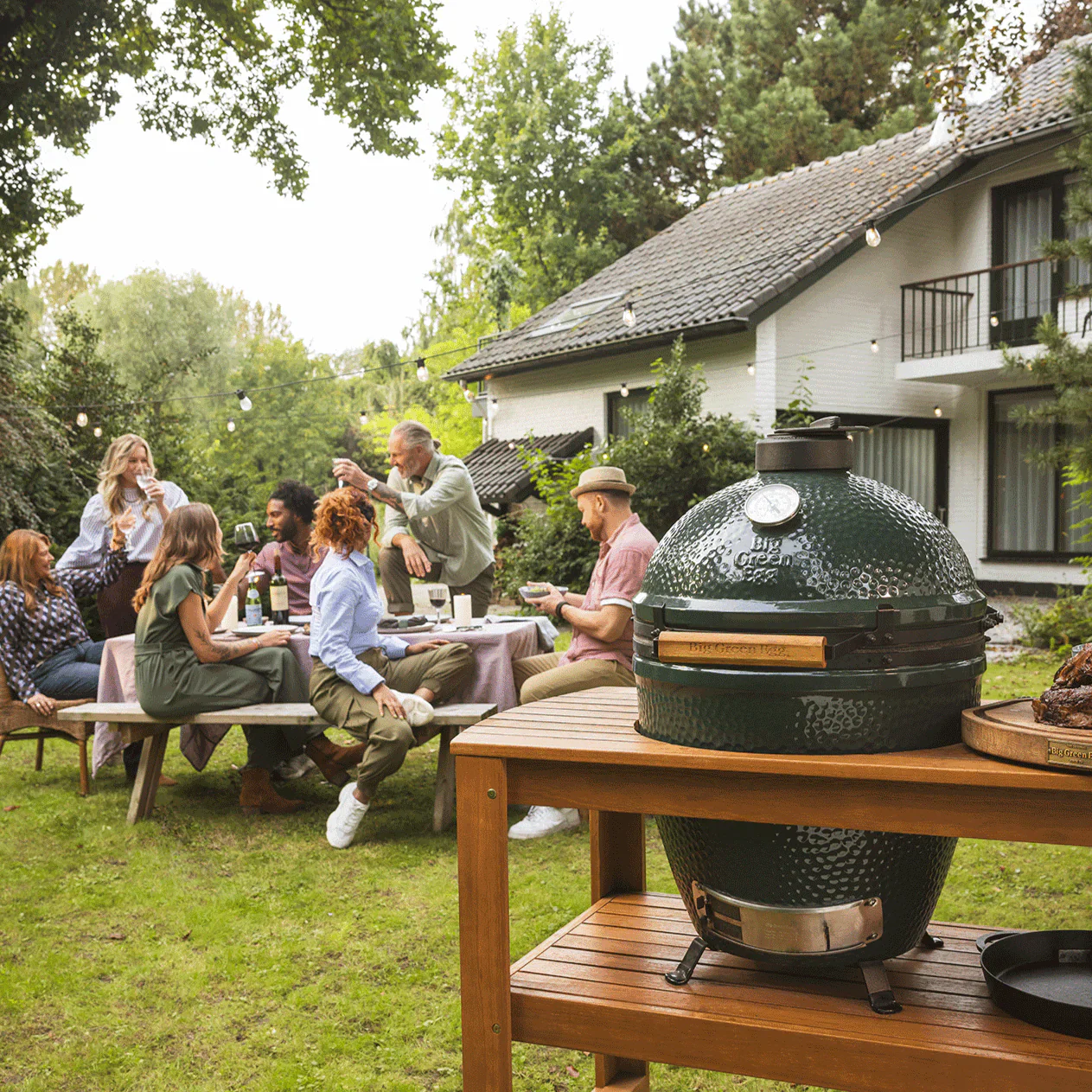 Large Big Green Egg in Acacia Table Package - Image 4