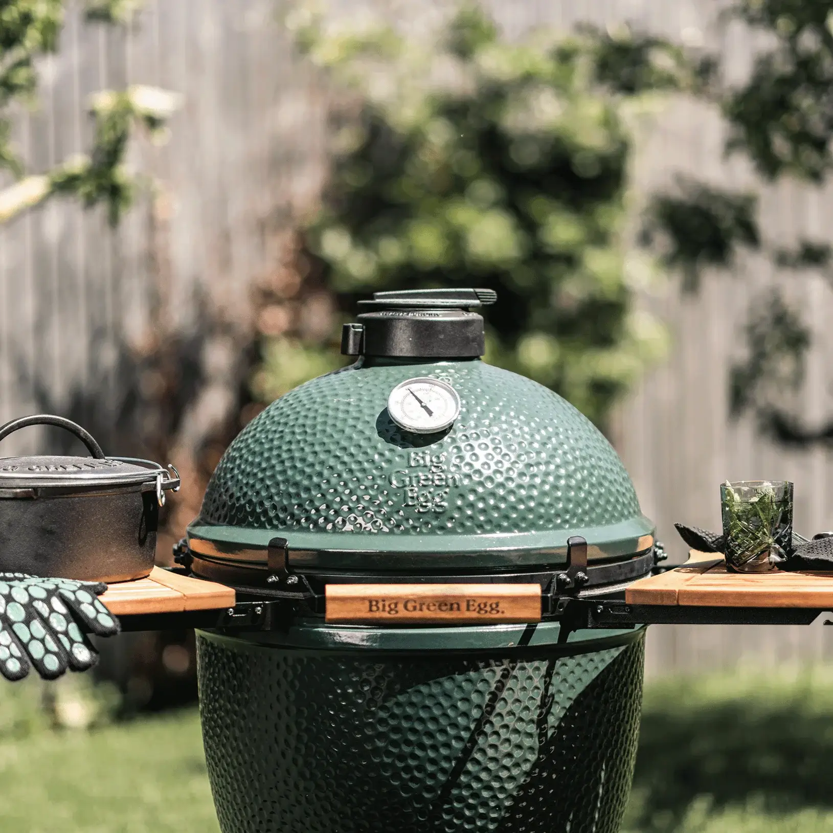 Large Big Green Egg in an intEGGrated Nest+Handler with Mates Package - Image 4